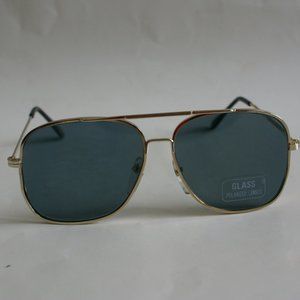 NWT TruVintage 90's Double Bridge classic Navigator glass polarized sunglasses